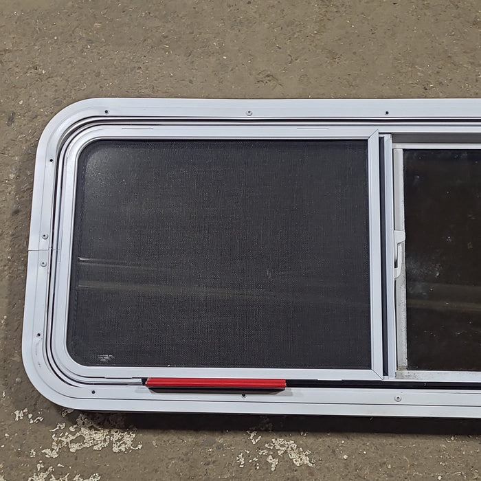 Used White Radius Emergency Opening Window : 42 1/4" W x 17 3/4" H x 1 3/4" D
