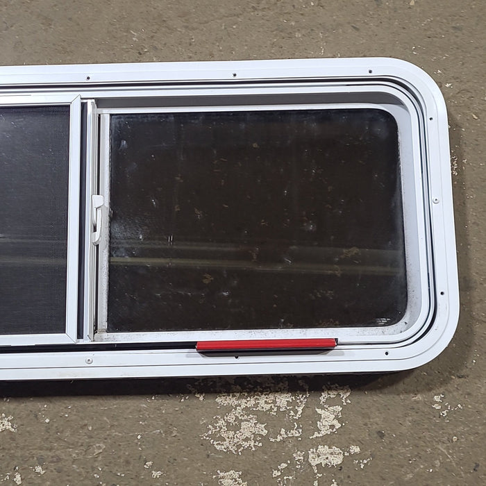 Used White Radius Emergency Opening Window : 42 1/4" W x 17 3/4" H x 1 3/4" D