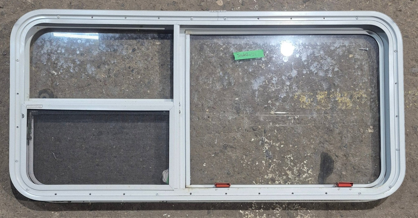 Used White Radius Emergency Opening Window : 45 1/2" W x 21 1/4" H x 1 7/8" D
