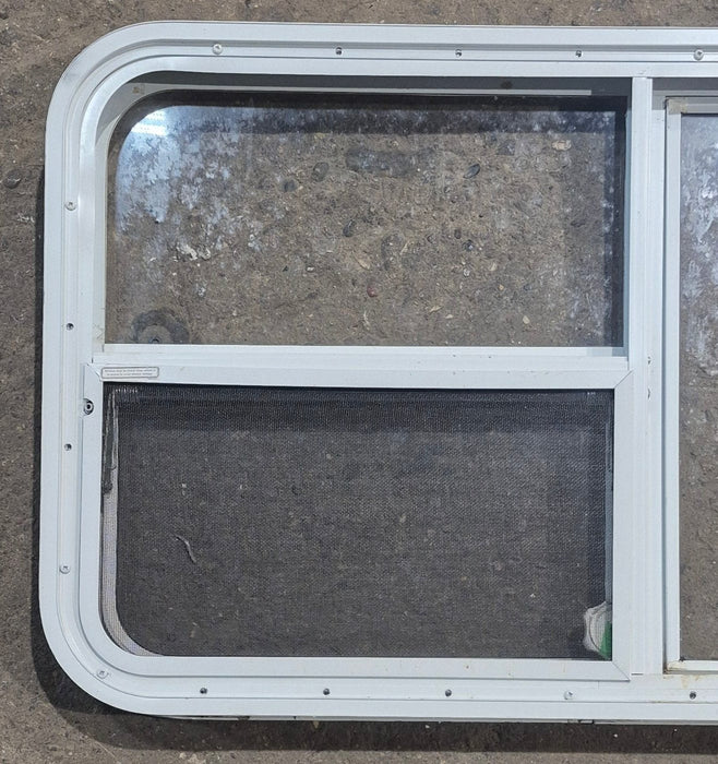 Used White Radius Emergency Opening Window : 45 1/2" W x 21 1/4" H x 1 7/8" D