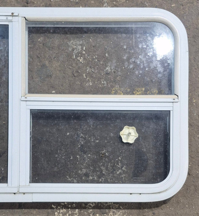 Used White Radius Emergency Opening Window : 45 1/2" W x 21 1/4" H x 1 7/8" D