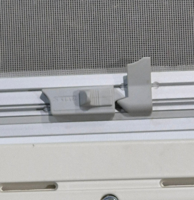 Used White Radius Emergency Opening Window : 46 5/8" W x 18 3/4" H x 1 1/8" D - Young Farts RV Parts