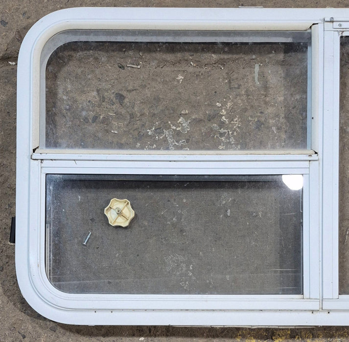 Used White Radius Emergency Opening Window : 47 1/2" W x 21 1/4" H x 2" D