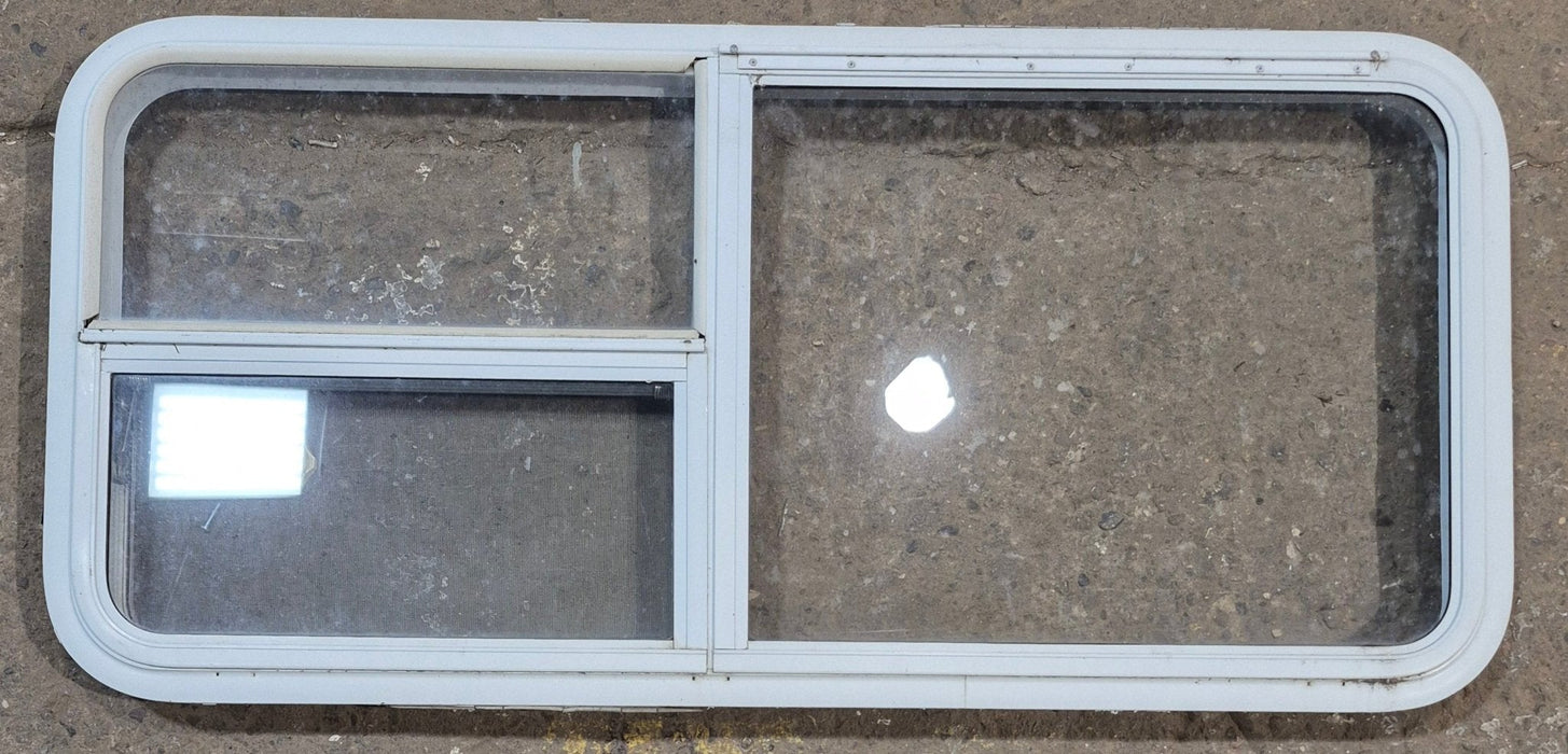 Used White Radius Emergency Opening Window : 47 1/2" W x 21 1/4" H x 2" D