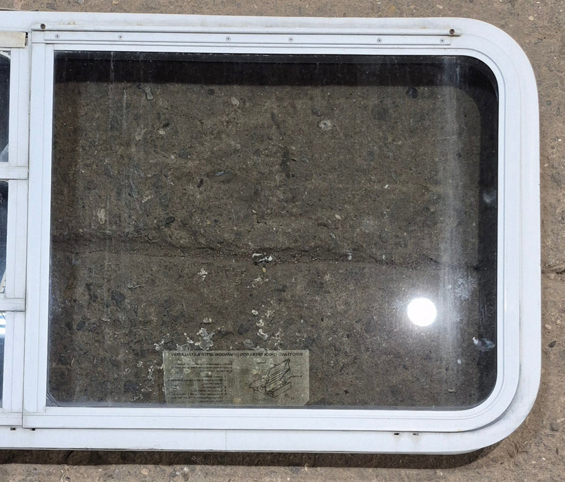 Used White Radius Emergency Opening Window : 47 1/4" W x 21 1/4" H x 1 7/8" D