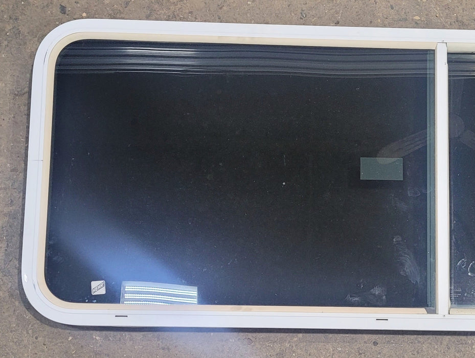 Used White Radius Emergency Opening Window : 59 1/2" W x 21 1/2" H x 2" D