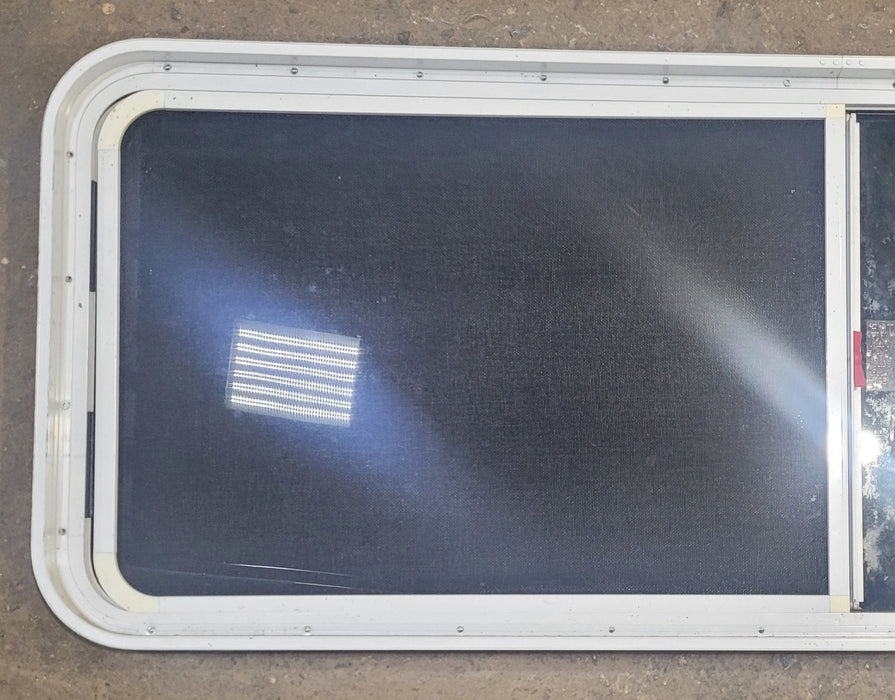 Used White Radius Emergency Opening Window : 59 1/2" W x 21 1/2" H x 2" D