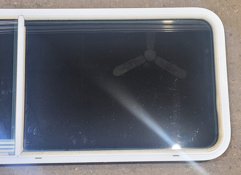 Used White Radius Emergency Opening Window : 59 1/2" W x 21 1/2" H x 2" D