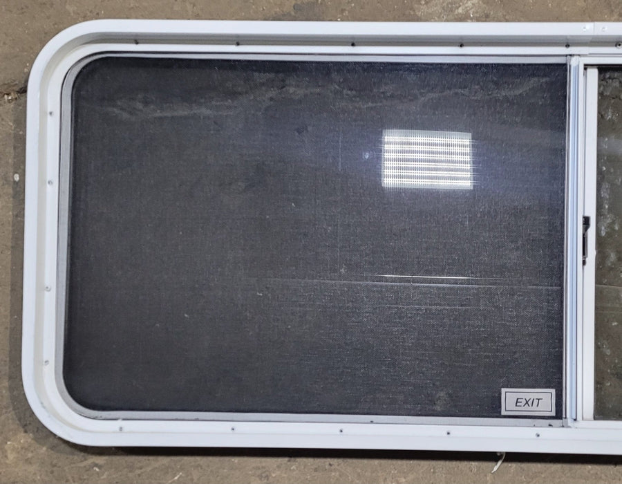 Used White Radius Emergency Opening Window : 60 1/4" W x 21 3/4" H x 1 7/8" D