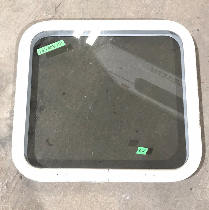 USED White Radius Non Opening Window : 21 1/2" W X 23 1/2" H X 2" D