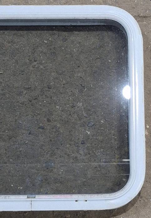 Used White Radius Non Opening Window : 23 1/2" W x 21 1/4" H x 1 7/8" D