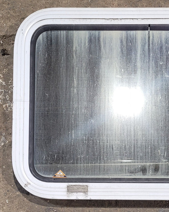 Used White Radius Non Opening Window : 24" W x 16 1/2" H x 1 7/8" D