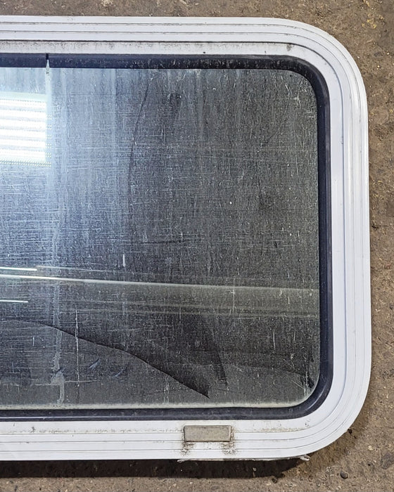 Used White Radius Non Opening Window : 24" W x 16 1/2" H x 1 7/8" D
