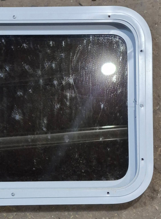 Used White Radius Non Opening Window : 24" W x 16 1/2" H x 1 7/8" D