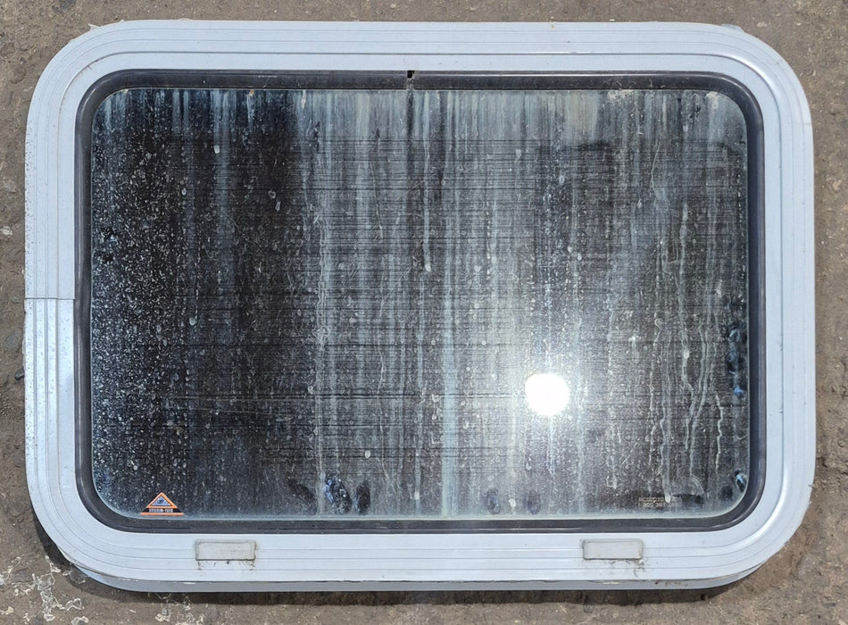 Used White Radius Non Opening Window : 24" W x 16 1/2" H x 1 7/8" D