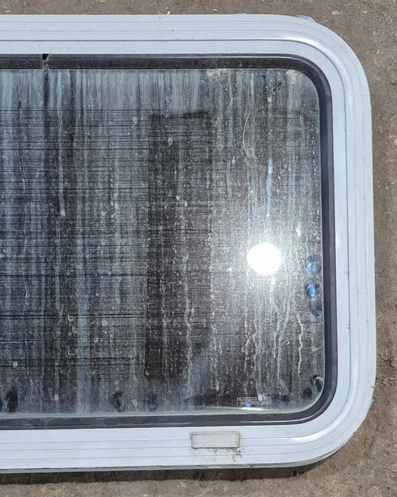 Used White Radius Non Opening Window : 24" W x 16 1/2" H x 1 7/8" D