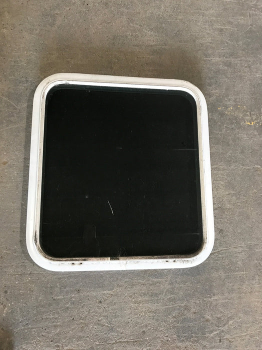 Used White Radius Non Opening Window : 25 1/2" W x 23 1/2" H x 1 3/4" D