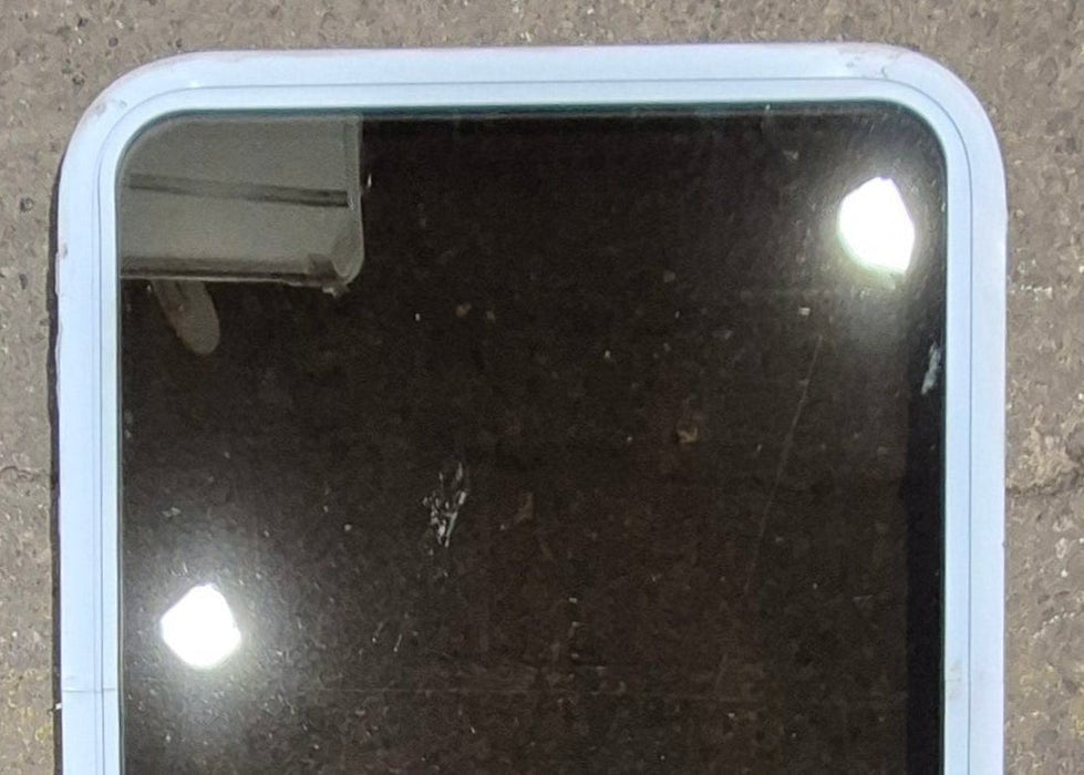 Used White Radius Non Opening Window : 26 1/4" W x 35 1/2" H x 1 7/8" D
