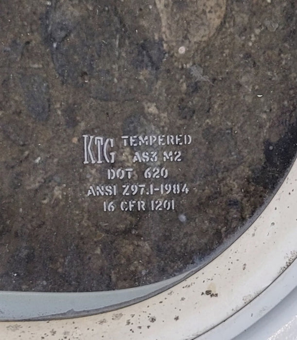 Used White Radius Non Opening Window : 35 1/2" W x 11 1/2" H x 1 7/8" D