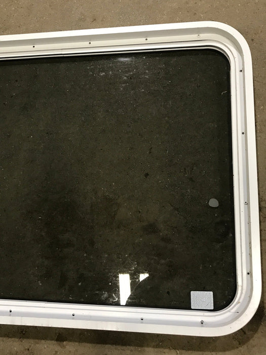 Used White Radius Non Opening Window : 35 3/4" W x 26 1/4" H x 1 7/8" D