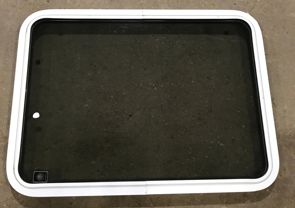 Used White Radius Non Opening Window : 35 3/4" W x 26 1/4" H x 1 7/8" D