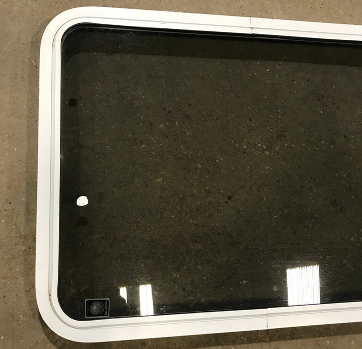 Used White Radius Non Opening Window : 35 3/4" W x 26 1/4" H x 1 7/8" D