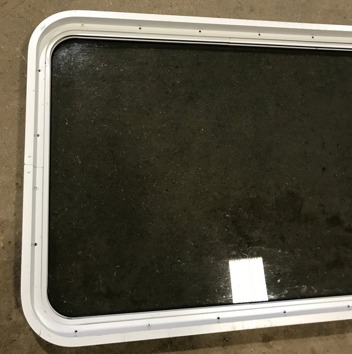 Used White Radius Non Opening Window : 35 3/4" W x 26 1/4" H x 1 7/8" D