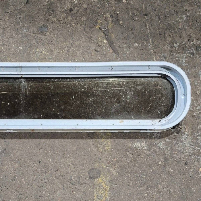 Used White Radius Non-Opening Window - 42 1/2" X 7 1/2" X 2"