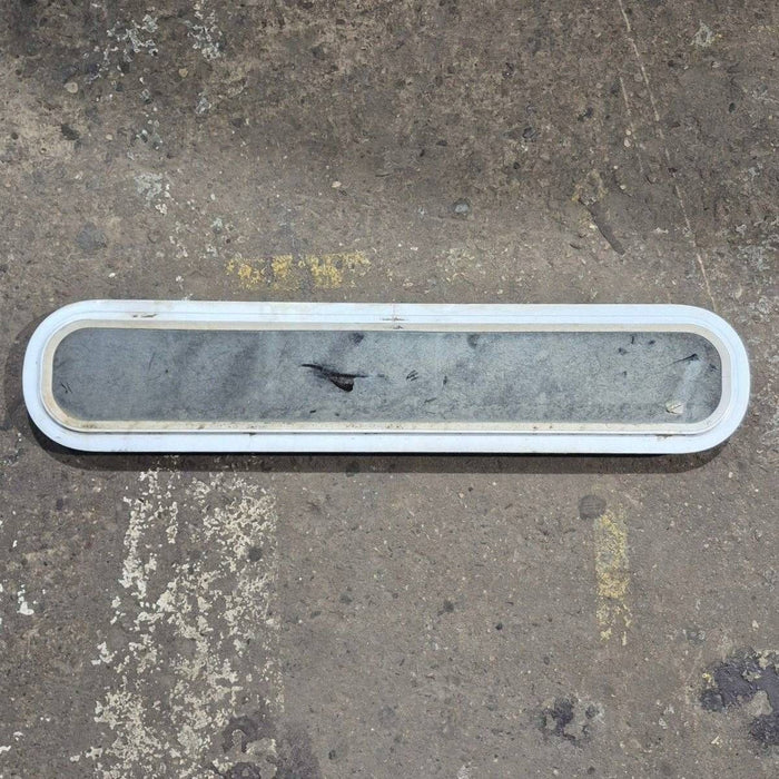 Used White Radius Non-Opening Window - 42 1/2" X 7 1/2" X 2"