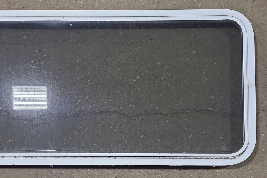 Used White Radius Non Opening Window : 54 1/4" W x 21 3/4" H x 1 7/8" D