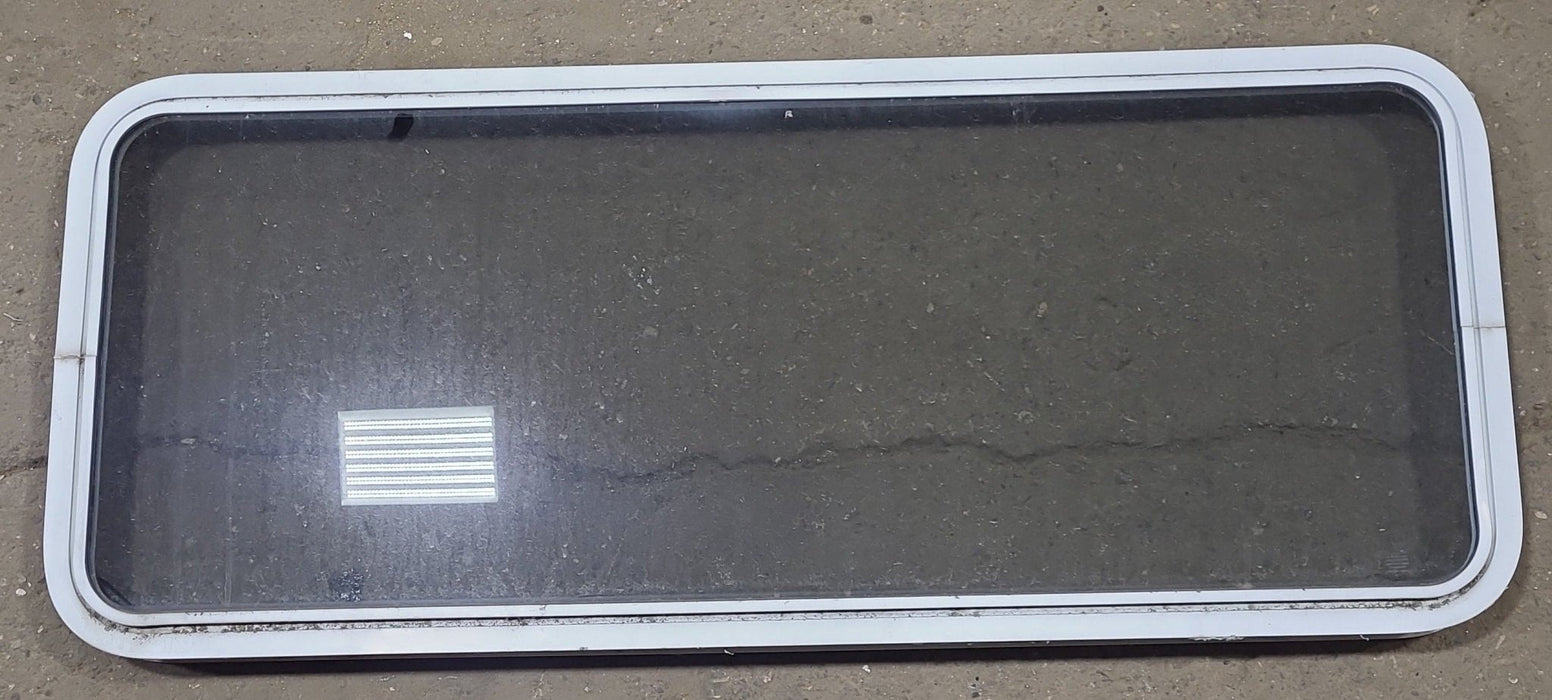 Used White Radius Non Opening Window : 54 1/4" W x 21 3/4" H x 1 7/8" D