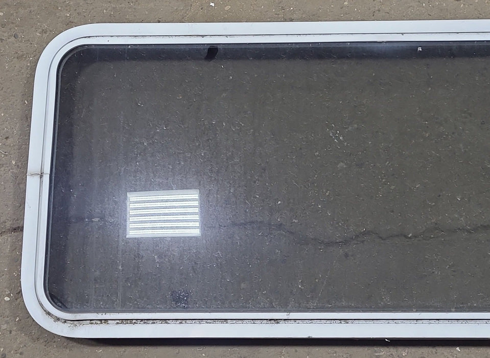 Used White Radius Non Opening Window : 54 1/4" W x 21 3/4" H x 1 7/8" D