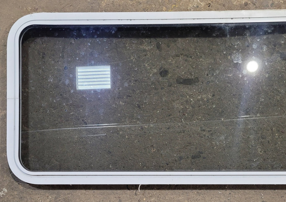 Used White Radius Non Opening Window : 54 1/4" W x 21 3/4" H x 1 7/8" D