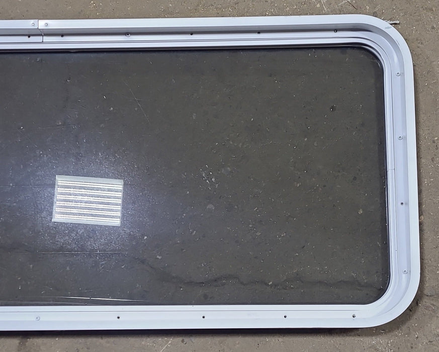 Used White Radius Non Opening Window : 54 1/4" W x 21 3/4" H x 1 7/8" D