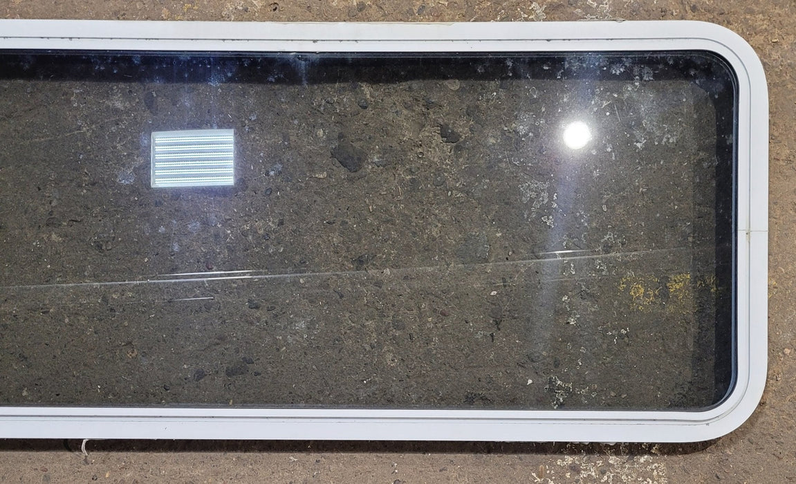 Used White Radius Non Opening Window : 54 1/4" W x 21 3/4" H x 1 7/8" D