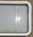 Used White Radius Non - Opening Window With Rock Guard Cover : 35 1/4" W x 21 1/4" H x 1 3/4" D - Young Farts RV Parts