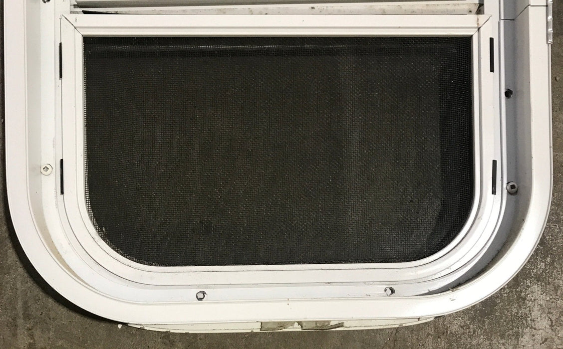 Used White Radius Opening Window : 13 1/2" W x 17 1/2" H x 1 7/8" D