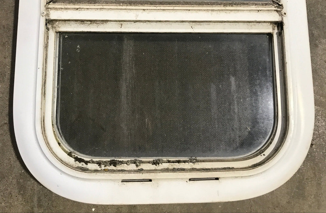 Used White Radius Opening Window : 13 1/2" W x 17 1/2" H x 1 7/8" D