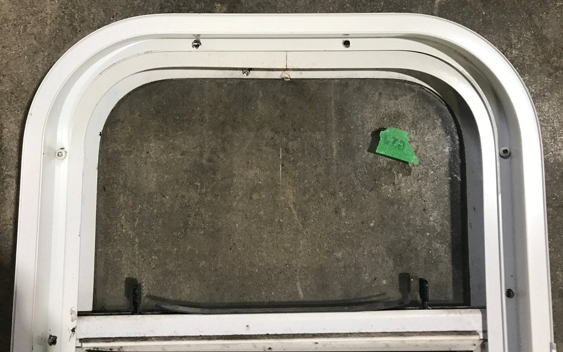 Used White Radius Opening Window : 13 1/2" W x 17 1/2" H x 1 7/8" D