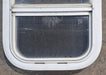 Used White Radius Opening Window : 14 1/4" W x 17 1/4" H x 1 17/8" D - Young Farts RV Parts