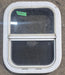 Used White Radius Opening Window : 14 1/4" W x 17 1/4" H x 1 17/8" D - Young Farts RV Parts