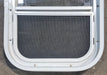 Used White Radius Opening Window : 14 1/4" W x 17 1/4" H x 1 17/8" D - Young Farts RV Parts