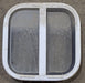 Used White Radius Opening Window : 15" W x 15" H x 1 3/4" D - Young Farts RV Parts