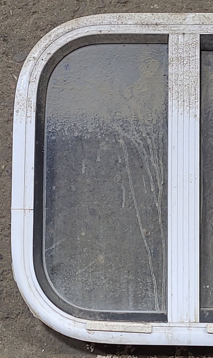 Used White Radius Opening Window : 15" W x 15" H x 1 3/4" D