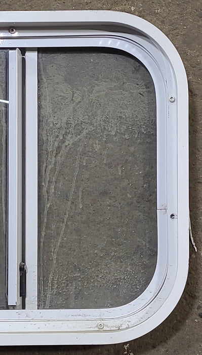 Used White Radius Opening Window : 15" W x 15" H x 1 3/4" D