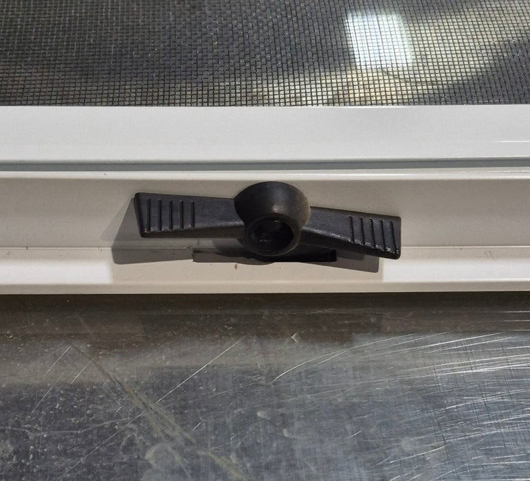 Used White Radius Opening Window : 17 1/2" W x 14 1/2" H x 1 7/8" D