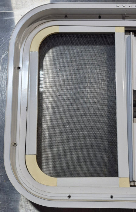 Used White Radius Opening Window : 17 1/2" W x 14 1/2" H x 1 7/8" D