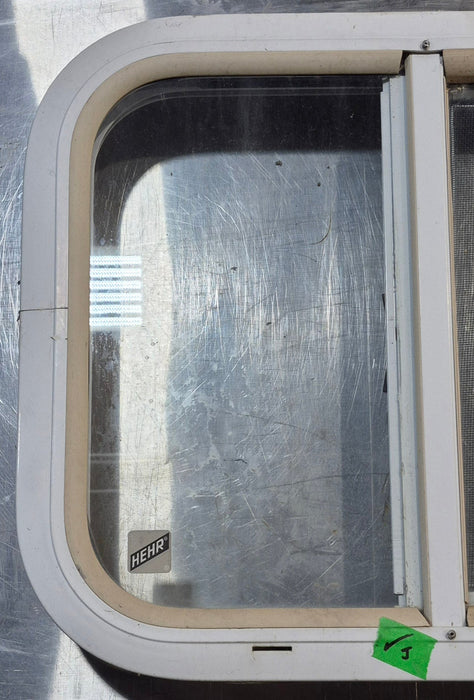 Used White Radius Opening Window : 17 1/2" W x 14 1/2" H x 1 7/8" D
