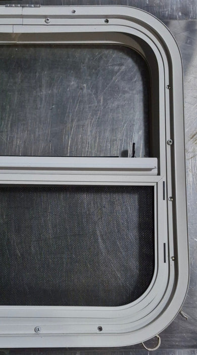 Used White Radius Opening Window : 17 1/2" W x 17 1/2" H x 1 1/8" D
