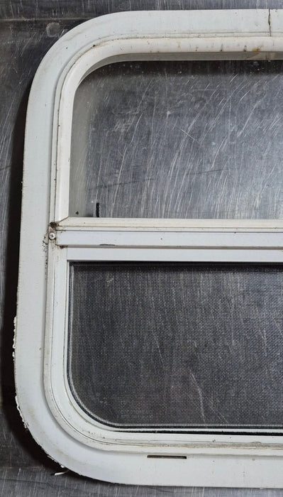 Used White Radius Opening Window : 17 1/2" W x 17 1/2" H x 1 1/8" D